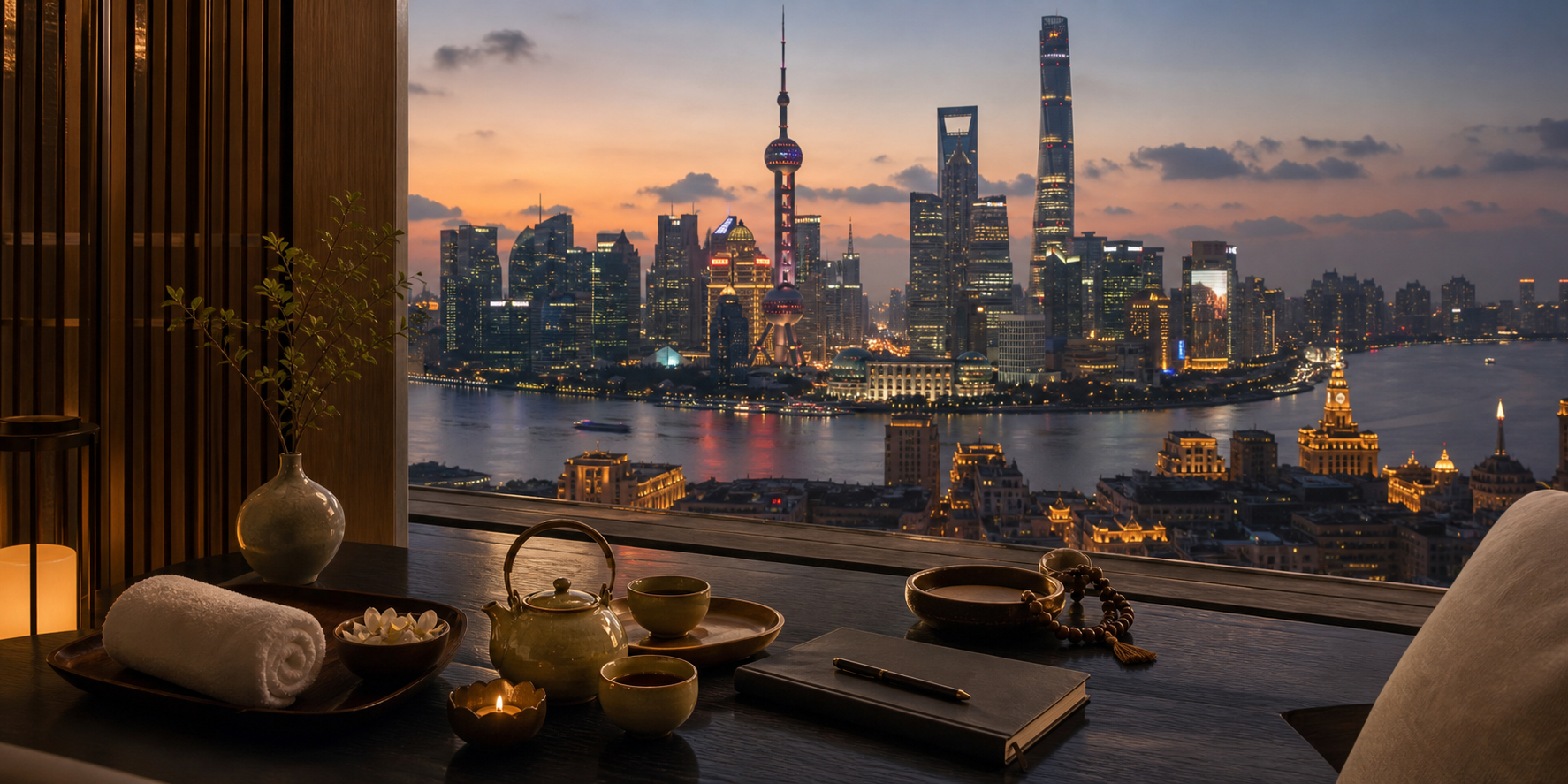 China Wellness Reset Shanghai skyline